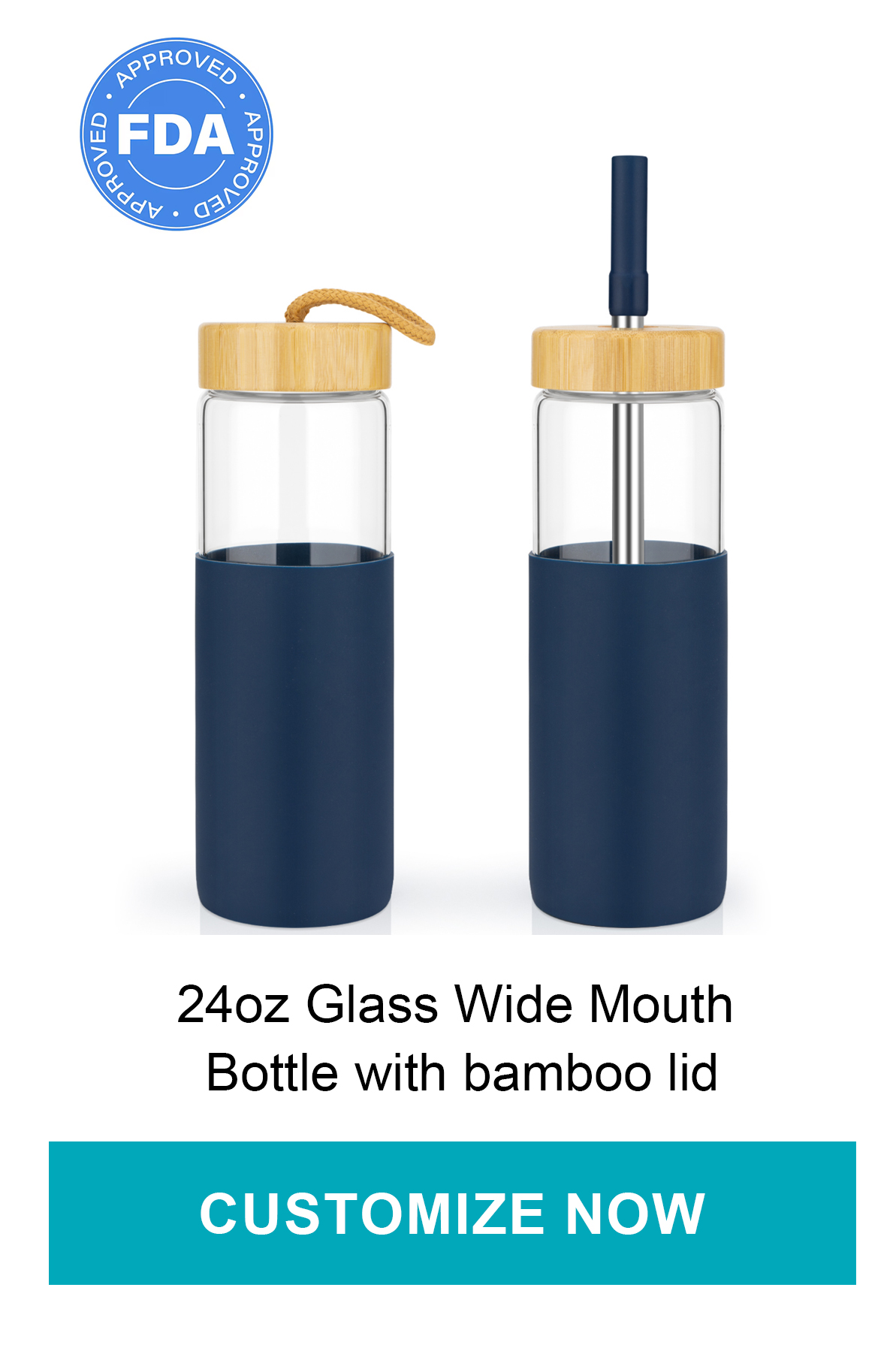 personalized glass water bottles for bulk orders
